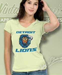 Detroit Lions Smoking Football Team Shirt 4 Detroit Lions Smoking Football Team V Neck TShirt