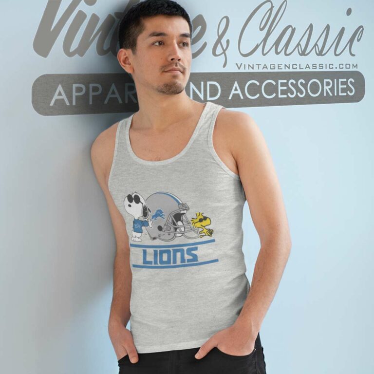 Detroit Lions Snoopy And Woodstock Helmet Tank Top Racerback Detroit Lions Snoopy And Woodstock Helmet Tank Top Racerback