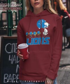 Detroit Lions Snoopy Woodstock Team Walking Hoodie