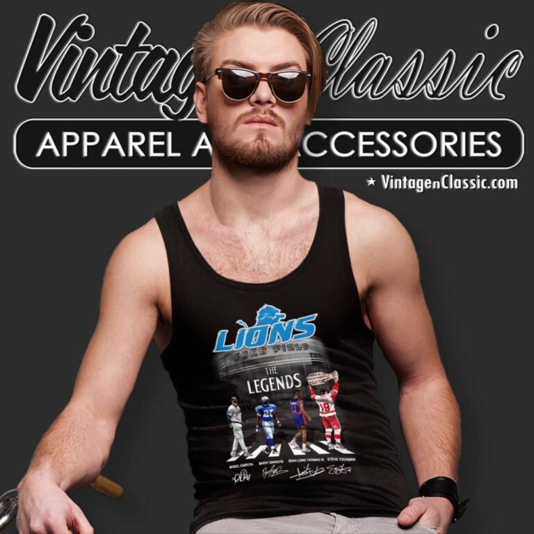 Detroit Lions The Legends Signature Tank Top Racerback Detroit Lions The Legends Signature Tank Top Racerback