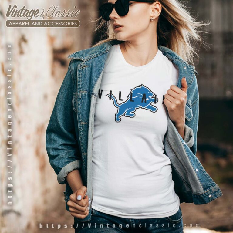 Detroit Lions Villain Logo vneck Detroit Lions Villain Logo vneck