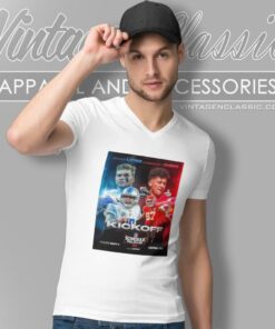 Detroit Lions Vs Kansas City Chiefs Kickoff Schedule Release 2023 V Neck TShirt 1