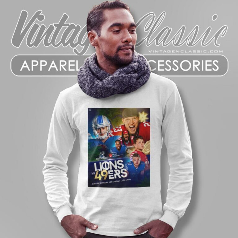 Detroit Lions Vs San Francisco 49ers Nfc Championship 2024 Long Sleeve Tee Detroit Lions Vs San Francisco 49ers Nfc Championship 2024 Long Sleeve Tee