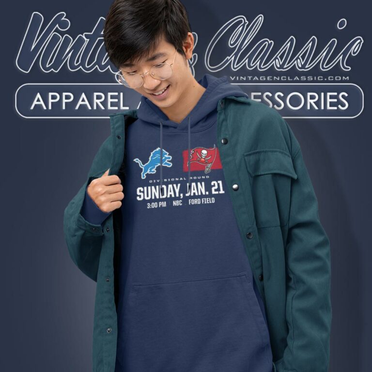 Detroit Lions Vs Tampa Bay Buccaneers 2024 Super Divisional Round Hoodie Detroit Lions Vs Tampa Bay Buccaneers 2024 Super Divisional Round Hoodie