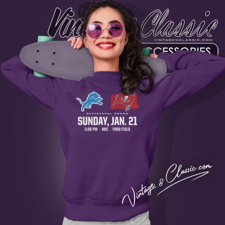 Detroit Lions Vs Tampa Bay Buccaneers 2024 Super Divisional Round Sweatshirt Detroit Lions Vs Tampa Bay Buccaneers 2024 Super Divisional Round Sweatshirt
