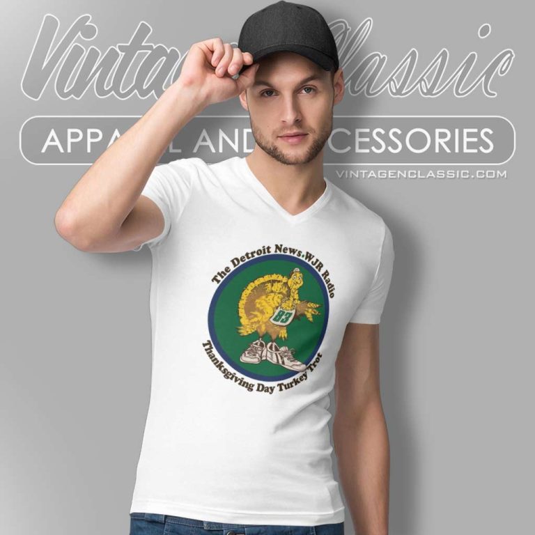Detroit News Wjr Radio Thanksgiving Day V Neck TShirt Detroit News Wjr Radio Thanksgiving Day V Neck TShirt