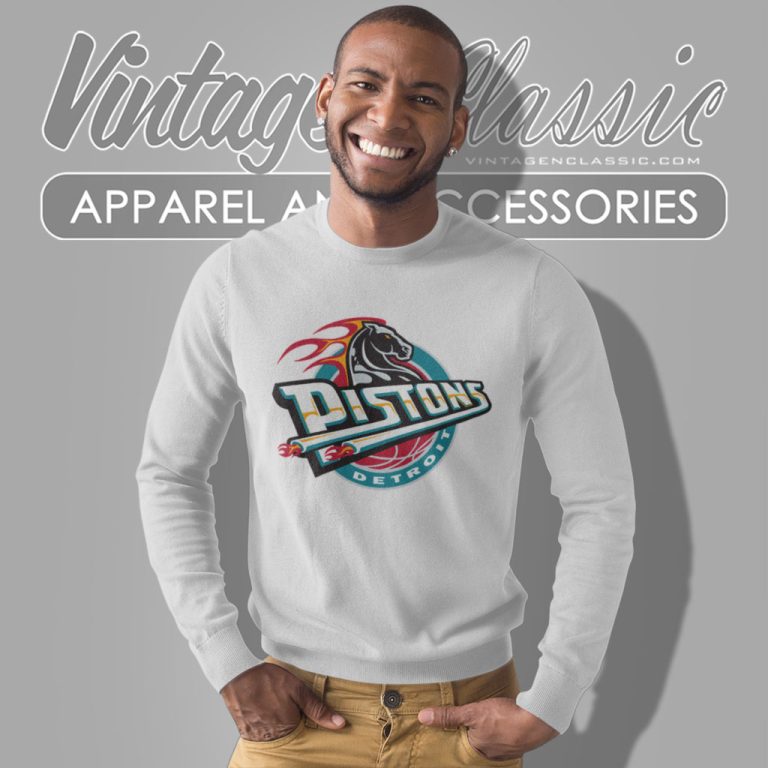 Detroit Pistons 90s Vintage Inspired American Sport Nba Basketball Sweatshirt Detroit Pistons 90s Vintage Inspired American Sport Nba Basketball Sweatshirt