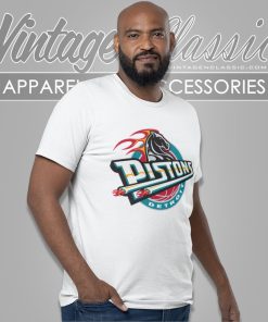 Detroit Pistons 90s Vintage Inspired American Sport Nba Basketball T Shirt