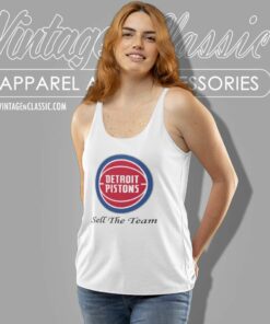Detroit Pistons Basketball Logo Sell The Team Tank Top Racerback