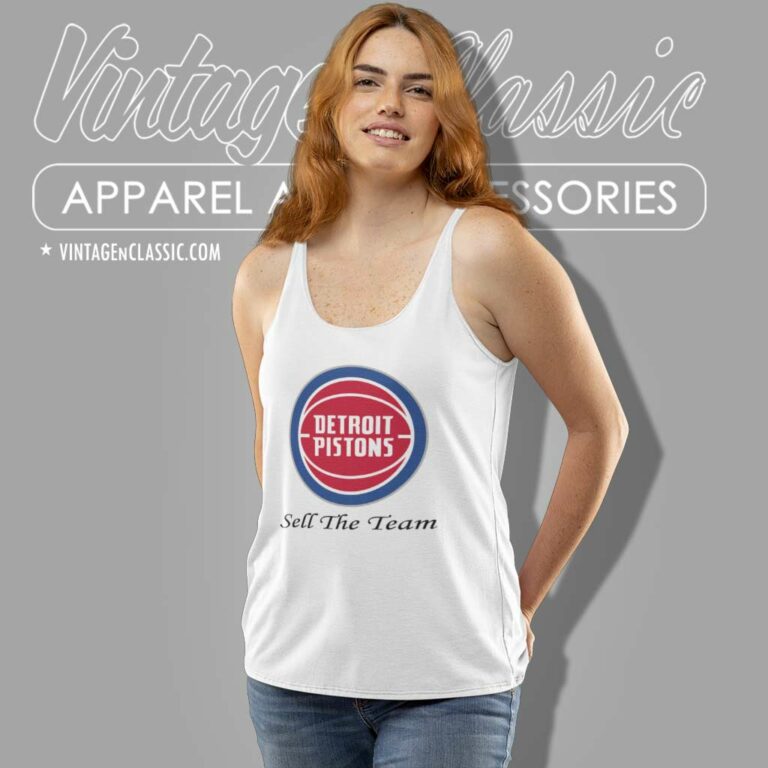 Detroit Pistons Basketball Logo Sell The Team Tank Top Racerback Detroit Pistons Basketball Logo Sell The Team Tank Top Racerback