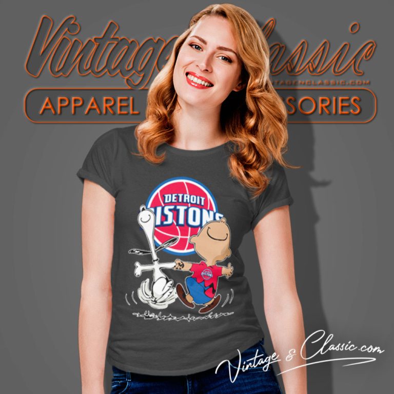 Detroit Pistons Charlie Brown Snoopy Women T Shirt Detroit Pistons Charlie Brown Snoopy Women T Shirt