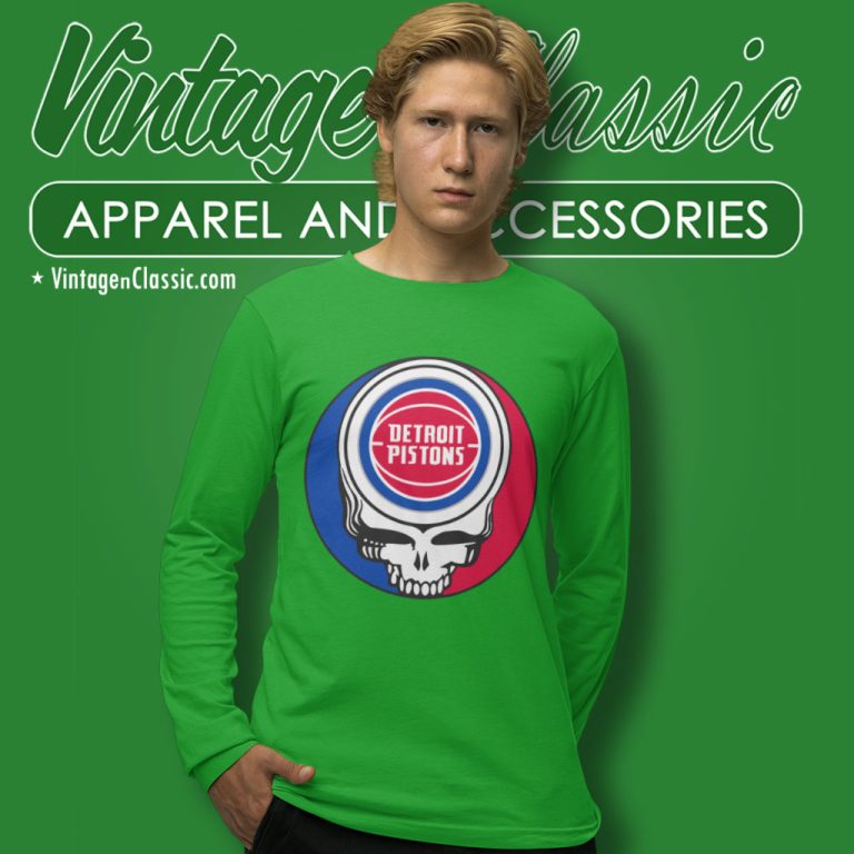 Detroit Pistons Grateful Dead Steal Your Face Long Sleeve Tee Detroit Pistons Grateful Dead Steal Your Face Long Sleeve Tee