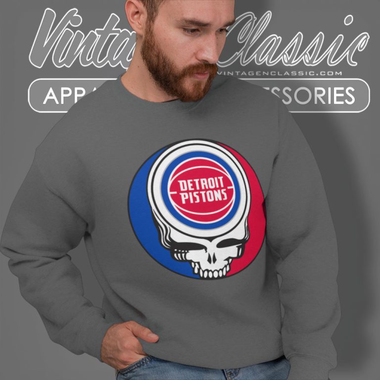 Detroit Pistons Grateful Dead Steal Your Face Sweatshirt Detroit Pistons Grateful Dead Steal Your Face Sweatshirt