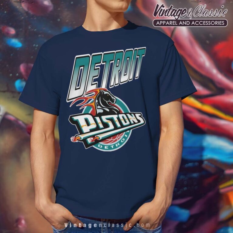 Detroit Pistons Logo NBA Basketball Navy T Shirt Detroit Pistons Logo NBA Basketball Navy T Shirt