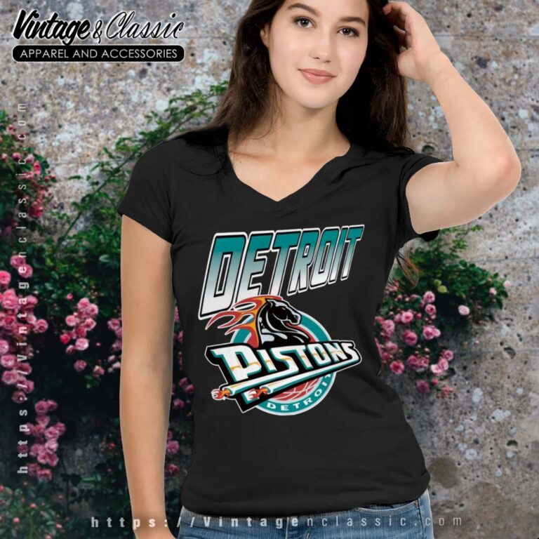 Detroit Pistons Logo NBA Basketball V Neck Detroit Pistons Logo NBA Basketball V Neck