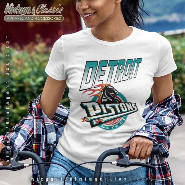 Detroit Pistons Logo NBA Basketball White T Shirt Detroit Pistons Logo NBA Basketball White T Shirt