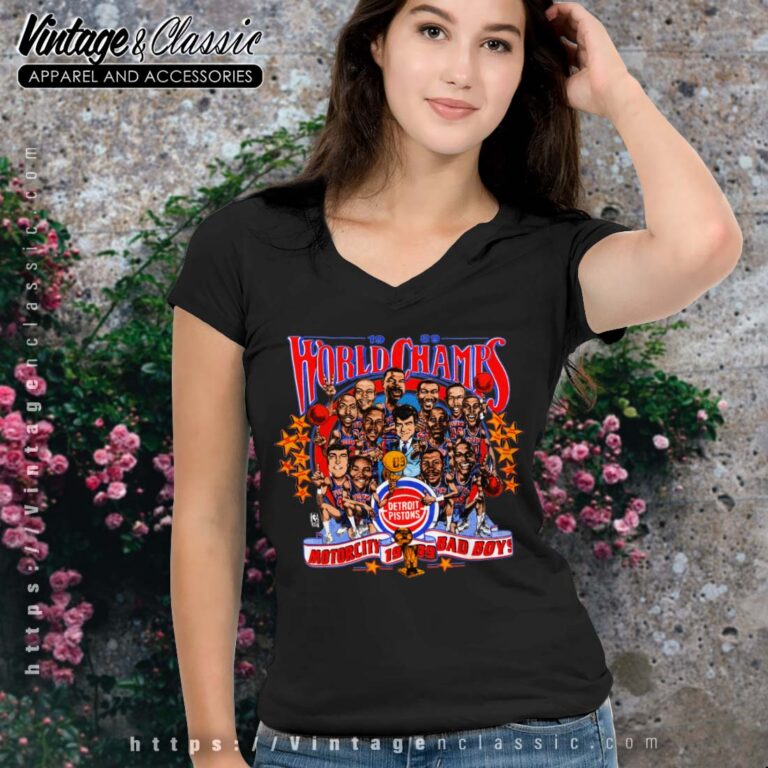 Detroit Pistons Nba World Champs Black V Neck Detroit Pistons Nba World Champs Black V Neck