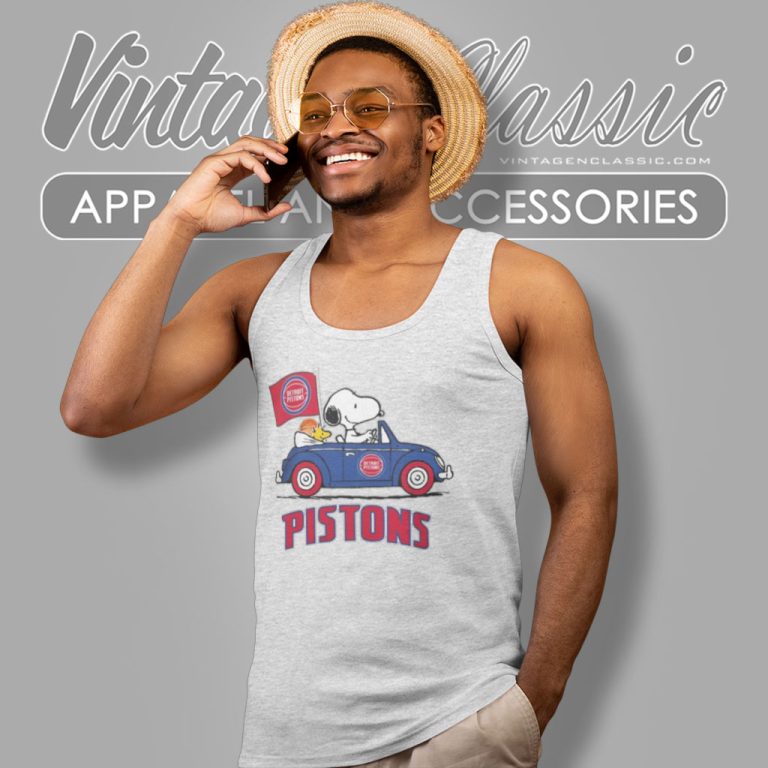 Detroit Pistons Shirt Basketball Snoopy Dog Driving Car Tank Top Racerback Detroit Pistons Shirt Basketball Snoopy Dog Driving Car Tank Top Racerback