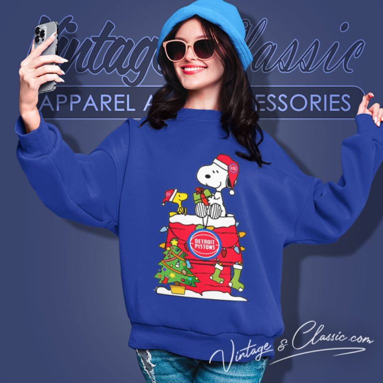 Detroit Pistons Shirt Snoopy And Woodstock Christmas Gift For Fans Nba Xmas Tree Sweatshirt Detroit Pistons Shirt Snoopy And Woodstock Christmas Gift For Fans Nba Xmas Tree Sweatshirt