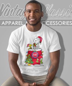 Detroit Pistons Shirt Snoopy And Woodstock Christmas Gift For Fans Nba Xmas Tree T Shirt