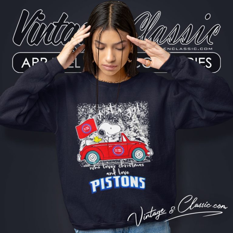 Detroit Pistons Shirt Snoopy And Woodstock Just A Girl Who Loves Christmas And Love Sweatshirt Detroit Pistons Shirt Snoopy And Woodstock Just A Girl Who Loves Christmas And Love Sweatshirt