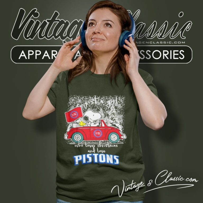 Detroit Pistons Shirt Snoopy And Woodstock Just A Girl Who Loves Christmas And Love Women T Shirt Detroit Pistons Shirt Snoopy And Woodstock Just A Girl Who Loves Christmas And Love Women T Shirt