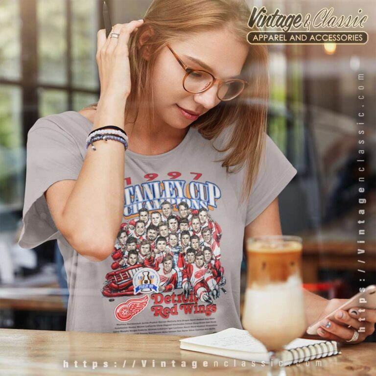 Detroit Red Wings 1997 Stanley Cup Champions Women TShirt Detroit Red Wings 1997 Stanley Cup Champions Women TShirt