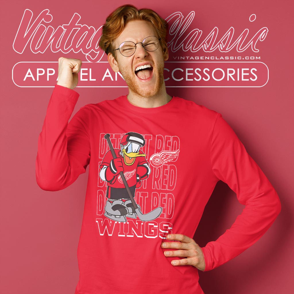 Detroit Red Wings Donald Duck Hockey Shirt Detroit Red Wings Donald Duck Hockey Shirt