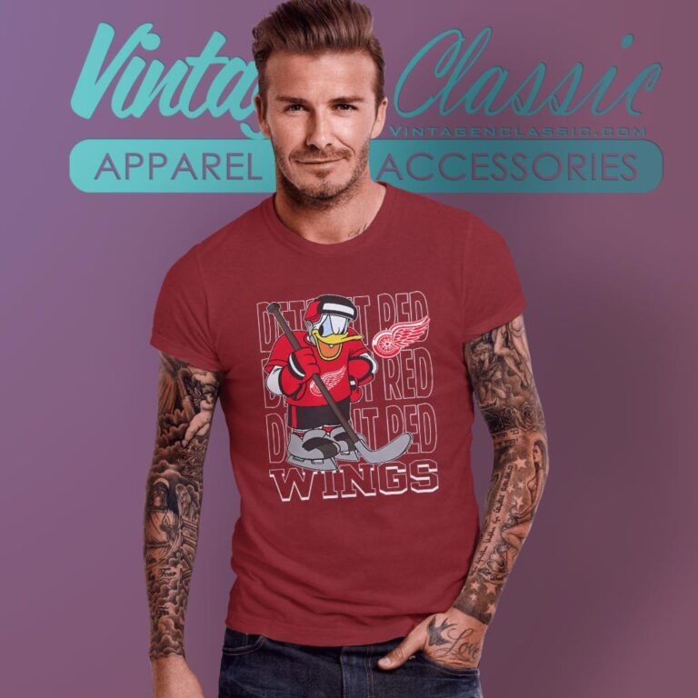 Detroit Red Wings Donald Duck Hockey Shirt T shirt Detroit Red Wings Donald Duck Hockey Shirt T shirt