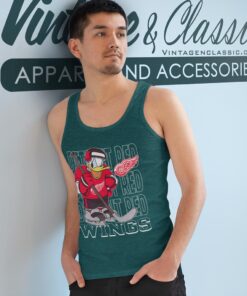 Detroit Red Wings Donald Duck Hockey Shirt 4 Detroit Red Wings Donald Duck Hockey Shirt Tank Top Racerback