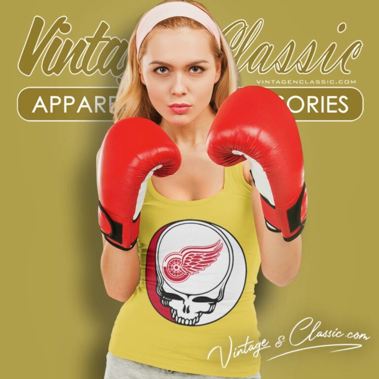 Detroit Red Wings Grateful Dead Steal Your Face Tank Top Racerback Detroit Red Wings Grateful Dead Steal Your Face Tank Top Racerback