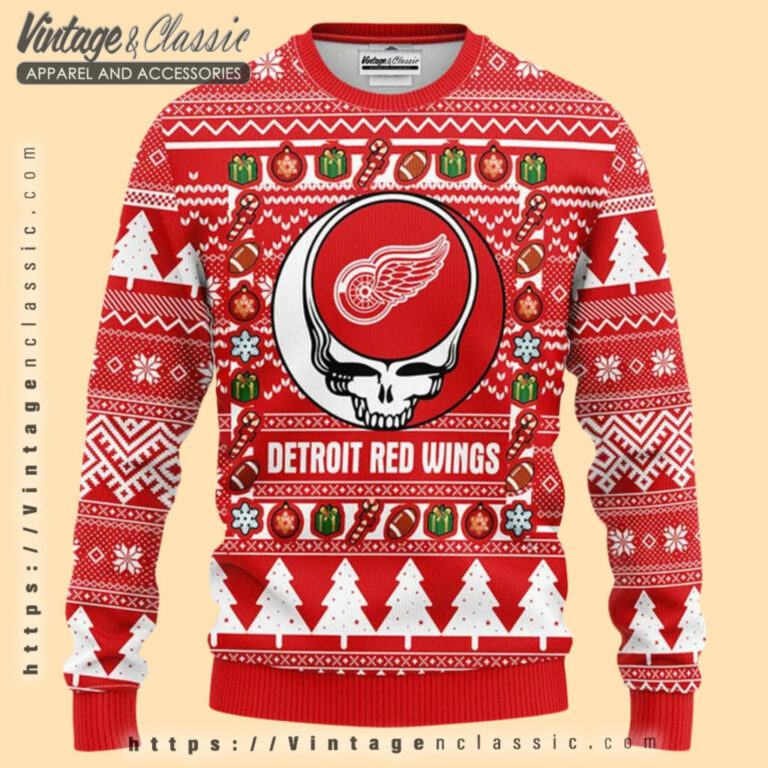 Detroit Red Wings Grateful Dead Ugly Sweater Ugly Christmas Sweater Detroit Red Wings Grateful Dead Ugly Sweater Ugly Christmas Sweater