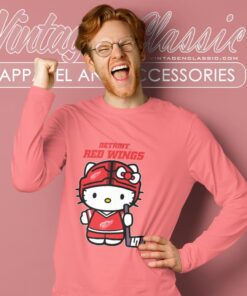 Detroit Red Wings Hello Kitty Shirt Long Sleeve Tee