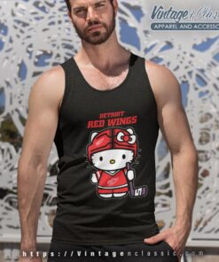 Detroit Red Wings Hello Kitty Shirt Tank Top Racerback