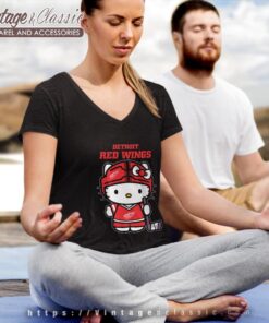 Detroit Red Wings Hello Kitty Shirt V Neck TShirt