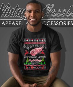 Detroit Red Wings Ice Hockey Ugly Christmas Shirt All I Want For Christmas Is You T Shirt