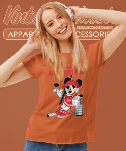 Detroit Red Wings Mickey Stanley Cup Women T shirt