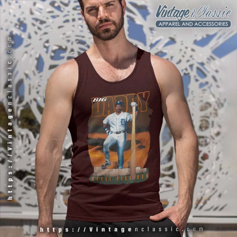 Detroit Tigers Big Daddy Cecil Fielder Tank Top Racerback Detroit Tigers Big Daddy Cecil Fielder Tank Top Racerback
