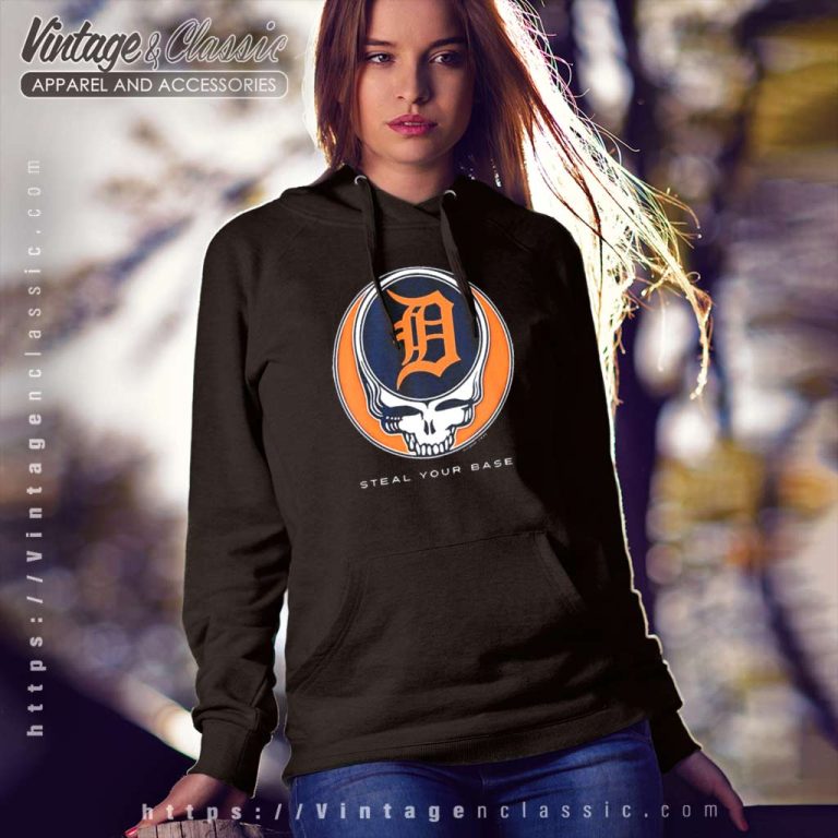Detroit Tigers Grateful Dead Steal Your Base Hoodie Detroit Tigers Grateful Dead Steal Your Base Hoodie
