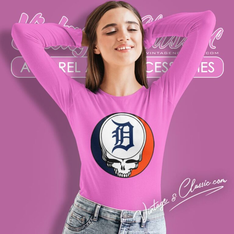 Detroit Tigers Grateful Dead Steal Your Face Long Sleeve Tee Detroit Tigers Grateful Dead Steal Your Face Long Sleeve Tee