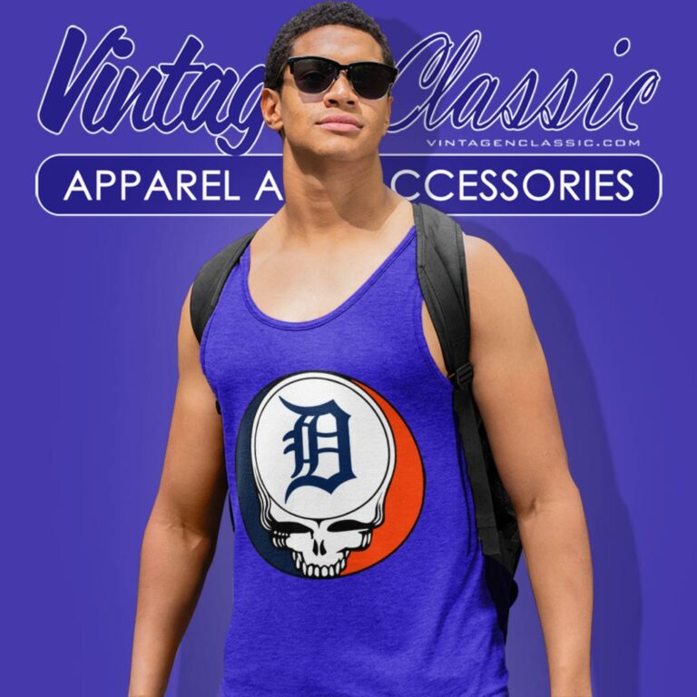 Detroit Tigers Grateful Dead Steal Your Face Tank Top Racerback Detroit Tigers Grateful Dead Steal Your Face Tank Top Racerback