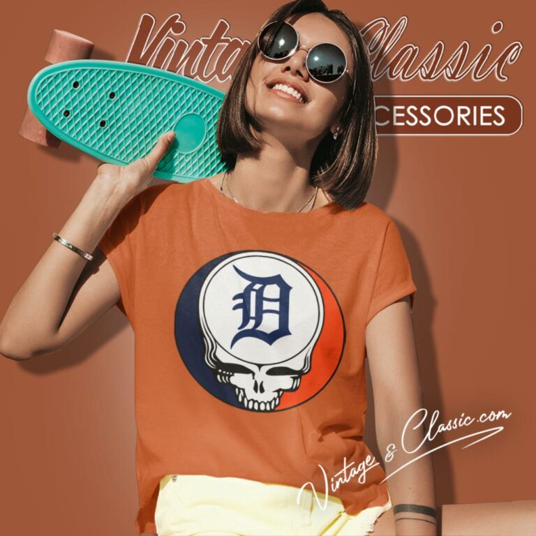 Detroit Tigers Grateful Dead Steal Your Face Women T Shirt Detroit Tigers Grateful Dead Steal Your Face Women T Shirt