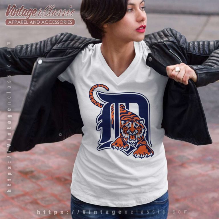 Detroit Tigers Logo V Neck TShirt Detroit Tigers Logo V Neck TShirt
