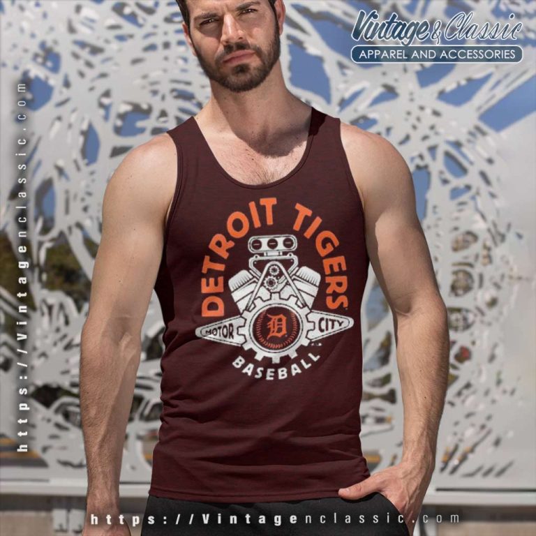 Detroit Tigers Motor City Baseball Tank Top Racerback Detroit Tigers Motor City Baseball Tank Top Racerback
