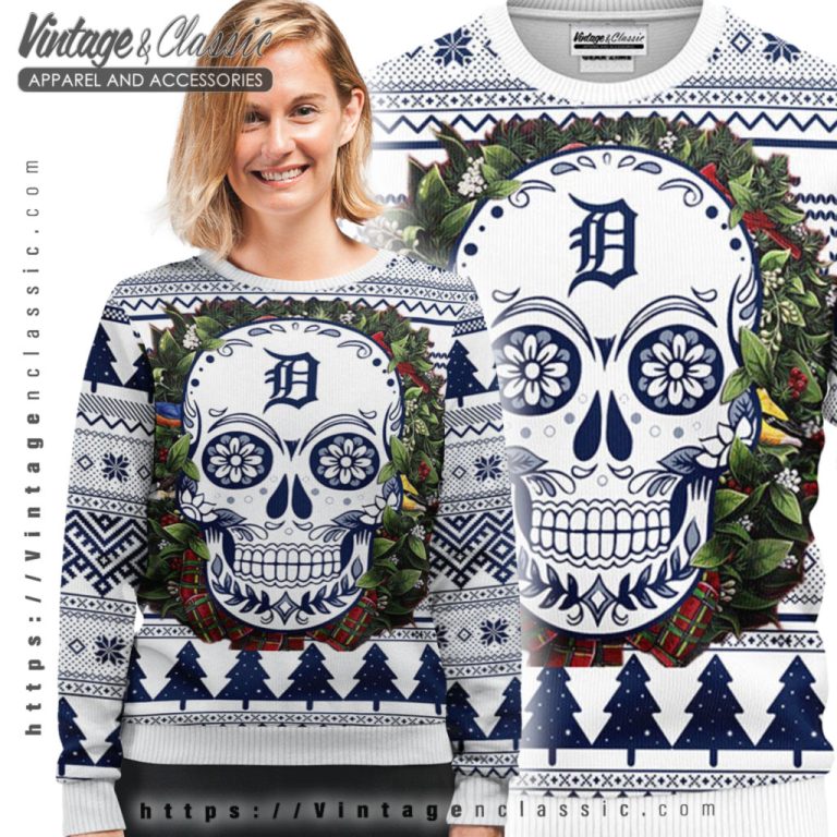 Detroit Tigers Skull Ugly Christmas Sweater Ugly Sweater shirt Detroit Tigers Skull Ugly Christmas Sweater Ugly Sweater shirt
