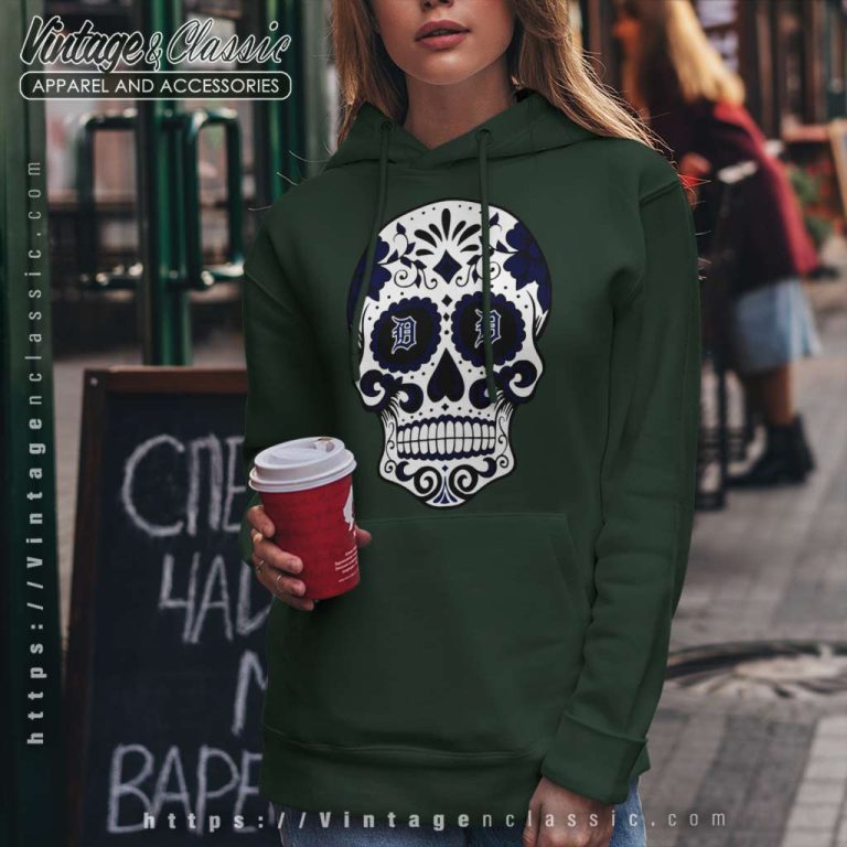 Detroit Tigers Sugar Skull Hoodie Detroit Tigers Sugar Skull Hoodie