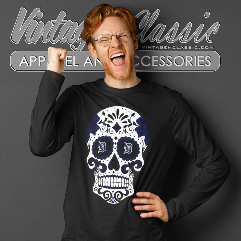 Detroit Tigers Sugar Skull Long Sleeve Tee Detroit Tigers Sugar Skull Long Sleeve Tee
