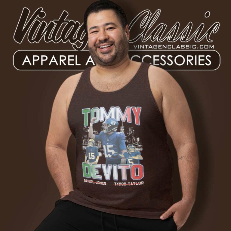 Devito Tommy Cutlets Giants Qb Italian Tank Top Racerback Devito Tommy Cutlets Giants Qb Italian Tank Top Racerback