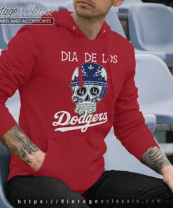 Dia De Los Dodger Halloween Sugar Skull Hoodie