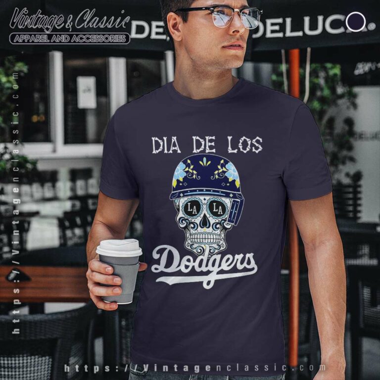 Dia De Los Dodger Halloween Sugar Skull T Shirt Dia De Los Dodger Halloween Sugar Skull T Shirt